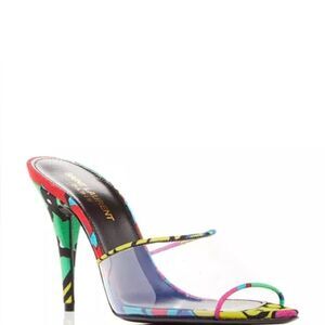 Brand new Saint Laurent
Women's Lolita Transparent High Heel Slide Sandal sz 8.5
